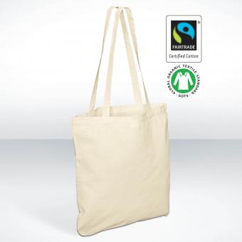 Bio-Baumwolltasche natur, 2 lange Henkel 