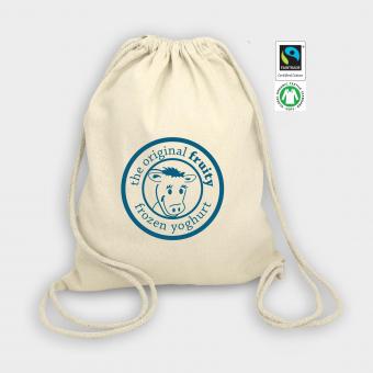 Gymsack natur (32 x 40 cm), Bio-Baumwolle, fairtrade 